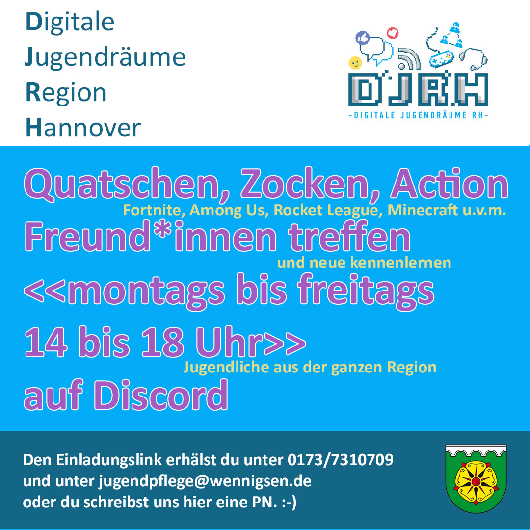 DJRH: Digitale Jugendräume (der) Region Hannover